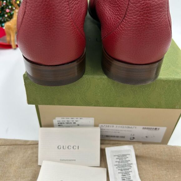 Men’s Gucci, leather, web horse bit loafers size 13 made in Italy - Picture 6 of 10